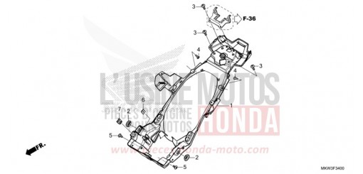 GARDE-BOUE ARRIERE NC750XDM de 2021